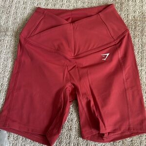 NWT Gymshark crossover biker shorts pomegranate red size xs